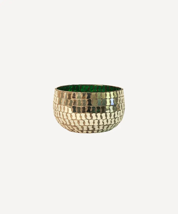 Mosaic Bronze & Green Votive