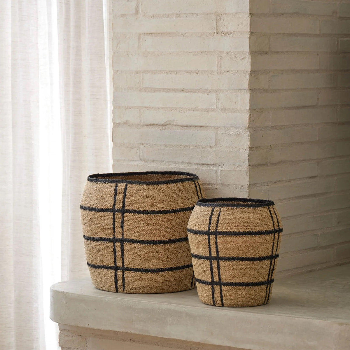 Amalfi Trace Baskets Natural
