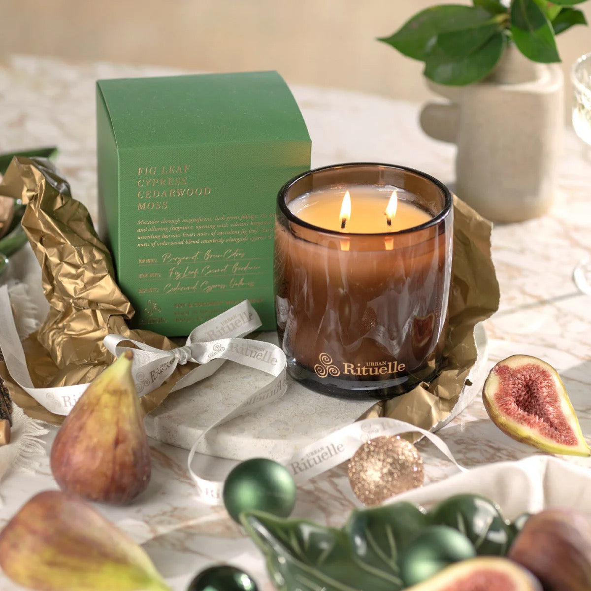 Apotheca - Fig Leaf, Cypress, Cedarwood, Moss Scented Soy Candle | 400gm