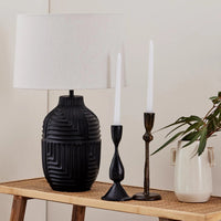 Riley Candle Holder Black