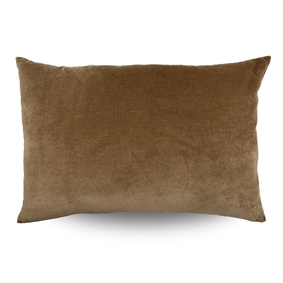 Classic Rect Velvet Cushion Caramel