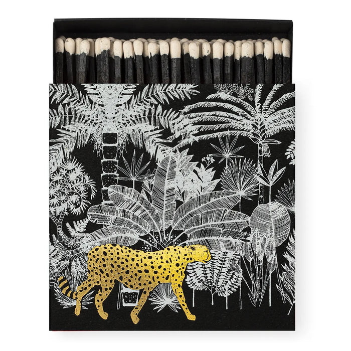 Cheetah in Jungle Square Matchbox Black