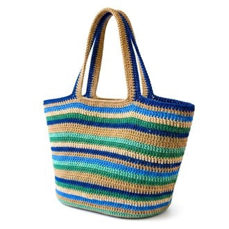 Louise Azure Crochet Basket