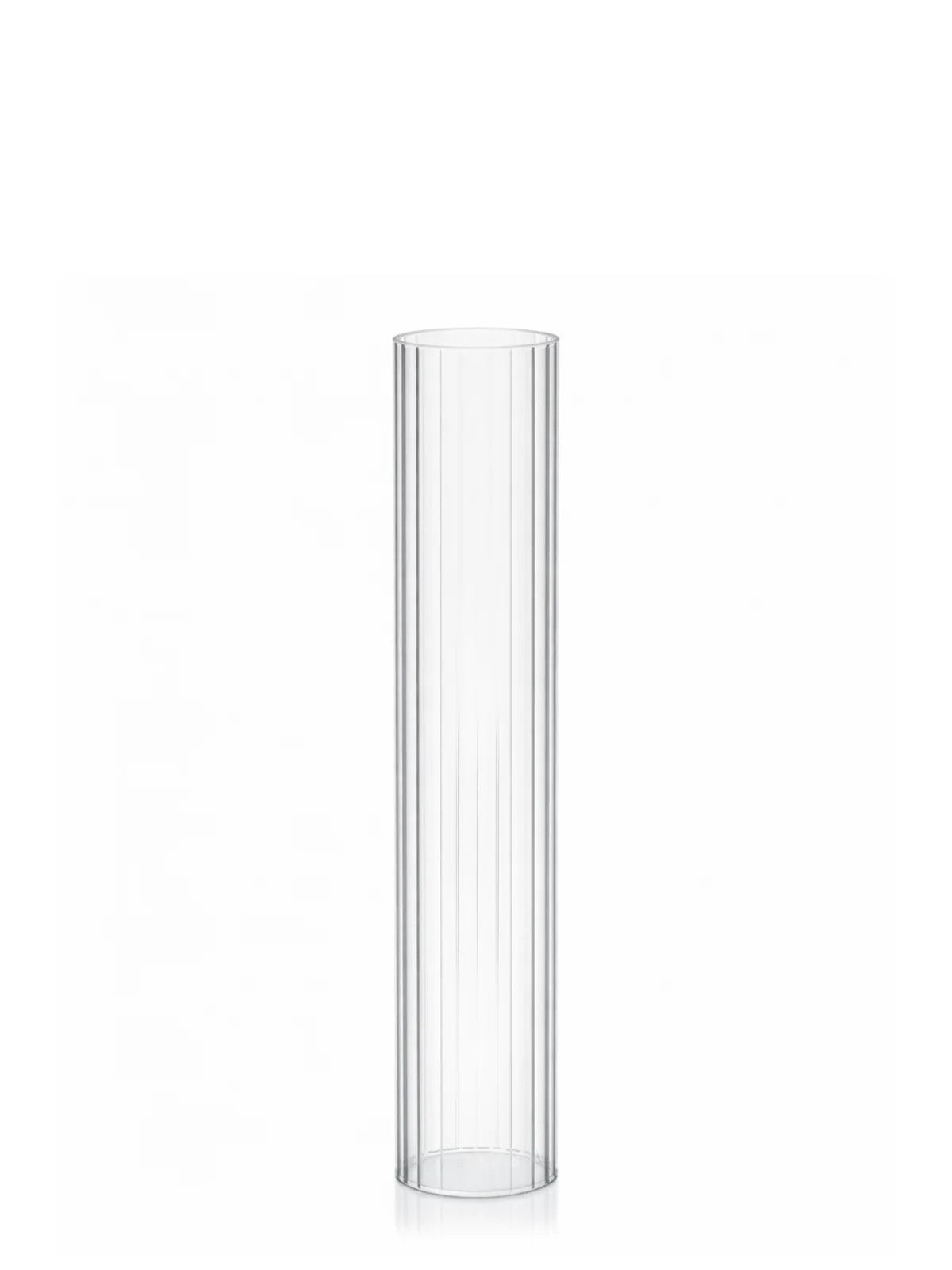 Ribbed Glass Sleeve for Dinner Candles