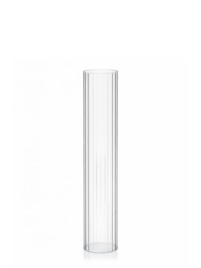 Ribbed Glass Sleeve for Dinner Candles