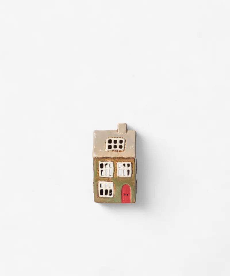 Alsace Tea Light House Christmas Green