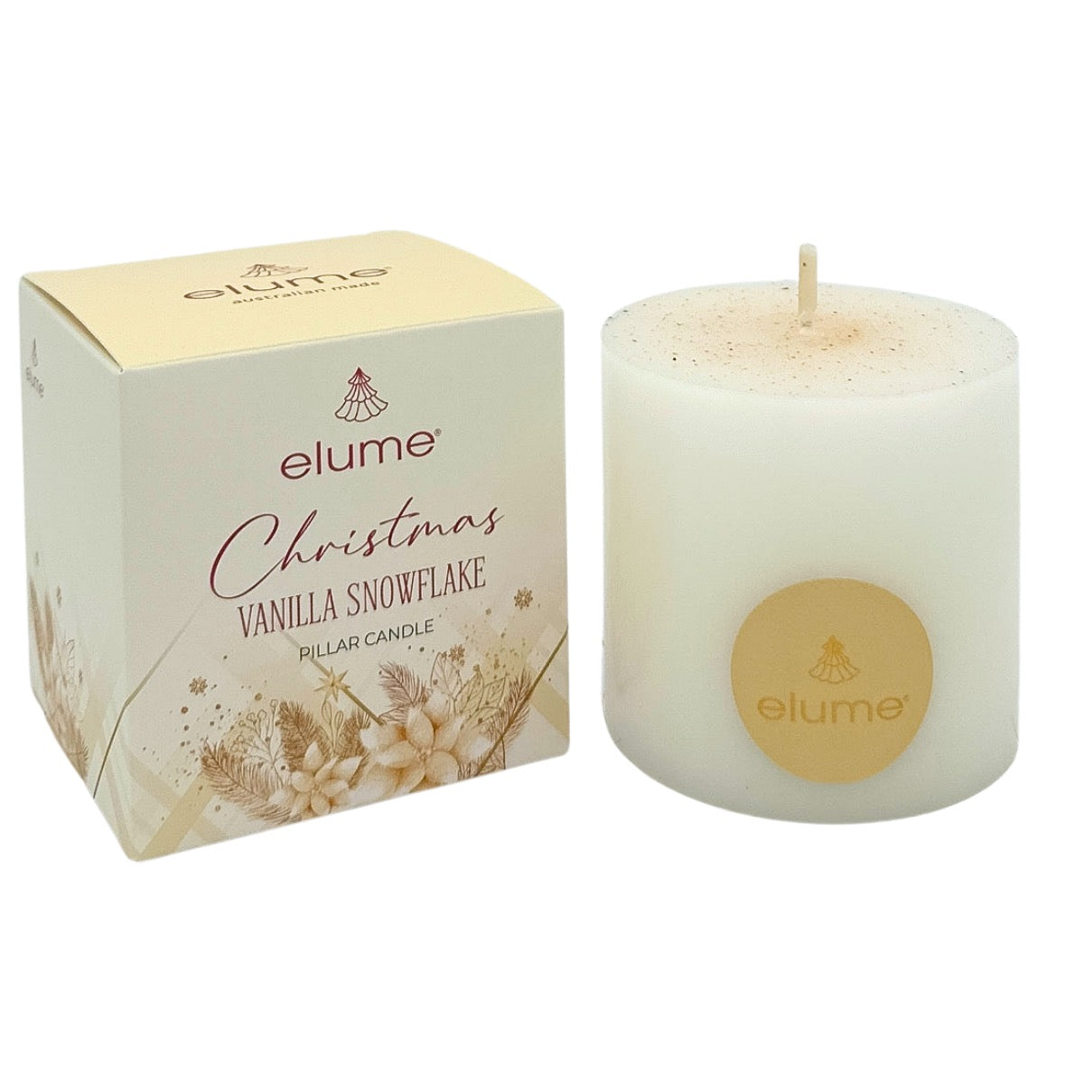 Christmas Vanilla Snowflake Pillars