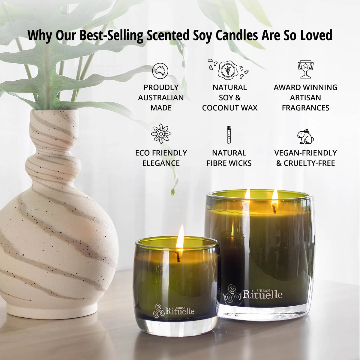 Sea Salt, Lemon Myrtle + Native Pine Scented Soy Candle | 140gm