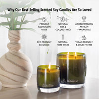 Sea Salt, Lemon Myrtle + Native Pine Scented Soy Candle | 140gm