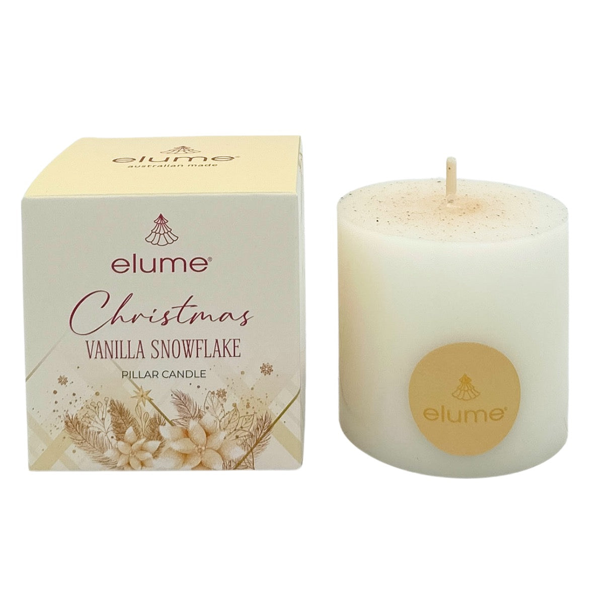Christmas Vanilla Snowflake Pillars