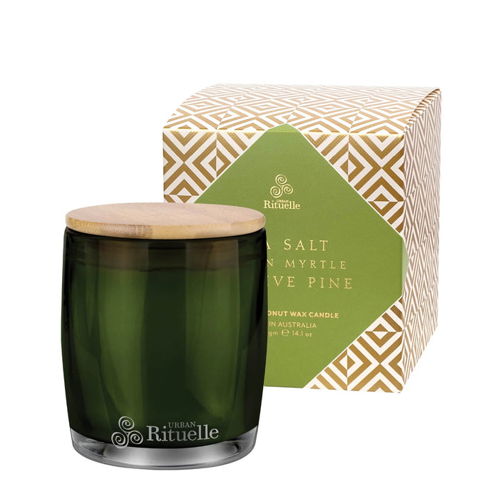 Sea Salt, Lemon Myrtle + Native Pine Scented Soy Candle | 400gm