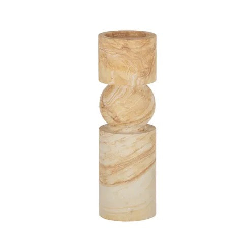 Uma Sandstone Candleholder Tall