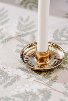 Dimpled Gold Candle Holder