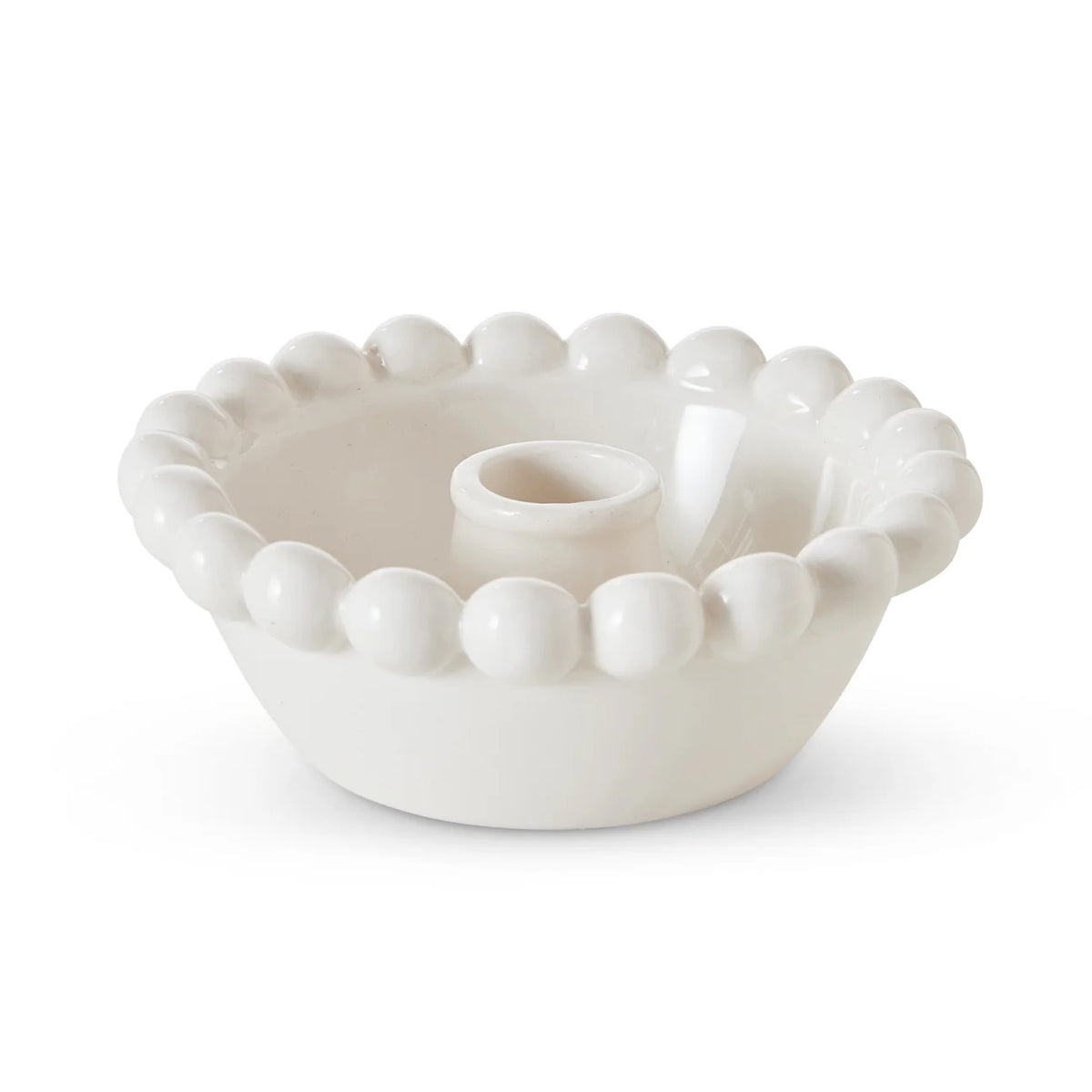 Eden White Candle Holder