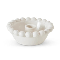 Eden White Candle Holder