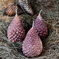 Christmas Pinecone Candles