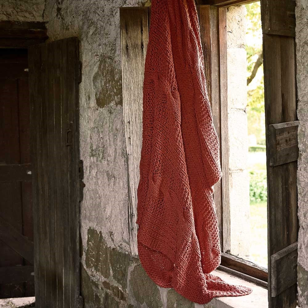 Heirloom Handwoven Throw - Rust