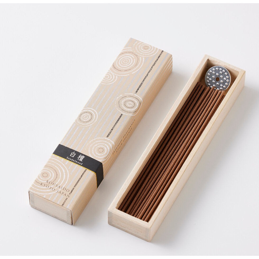 HYAKURAKU incense with holder - sandalwood
