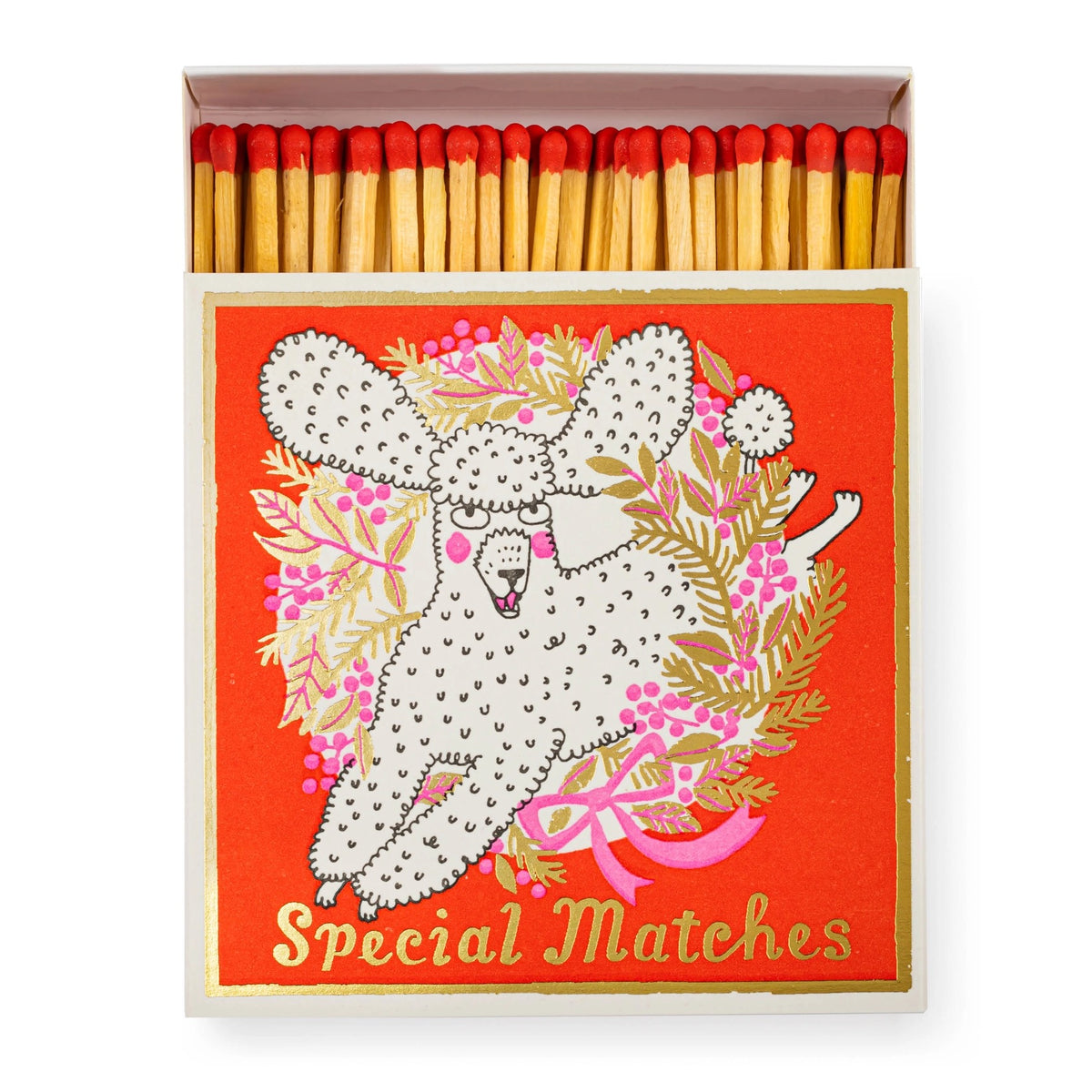 Poodle | Square - Christmas Safety Matches 🎄