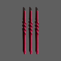 Spiral Candle - Chilli Red - Set of 3