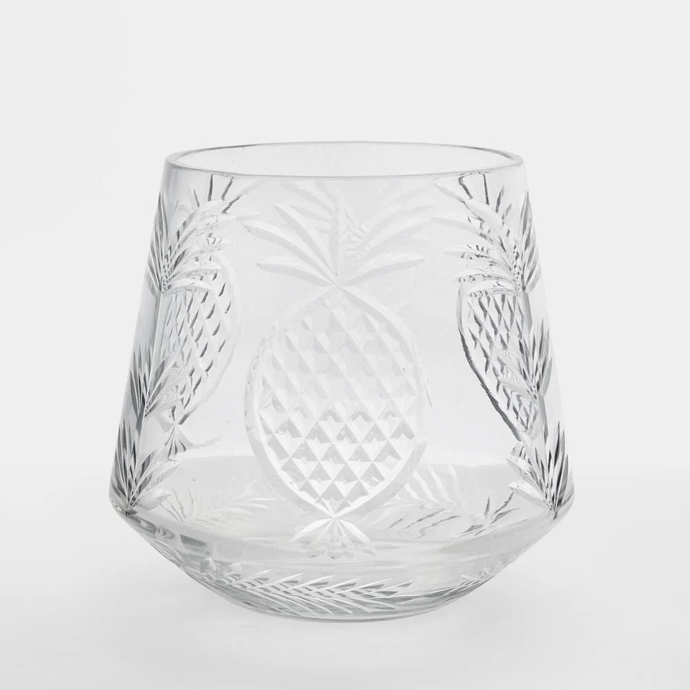 Annachi Cut Glass Hurricane
