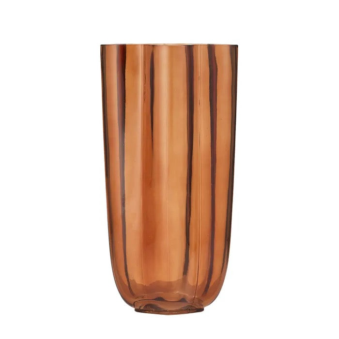 MIRANDA GLASS VASE COCOA