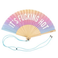 Gradient hand Fan 'Its fucking hot’