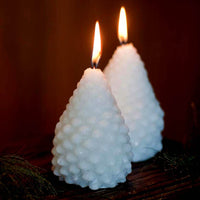 Christmas Pinecone Candles