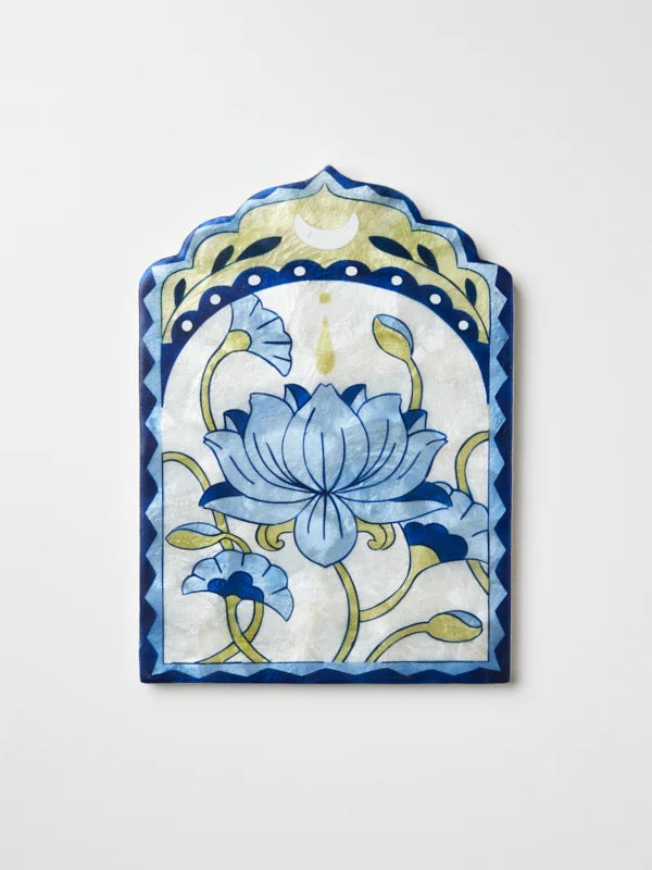 FLEUR LOTUS BLUE WALL ART