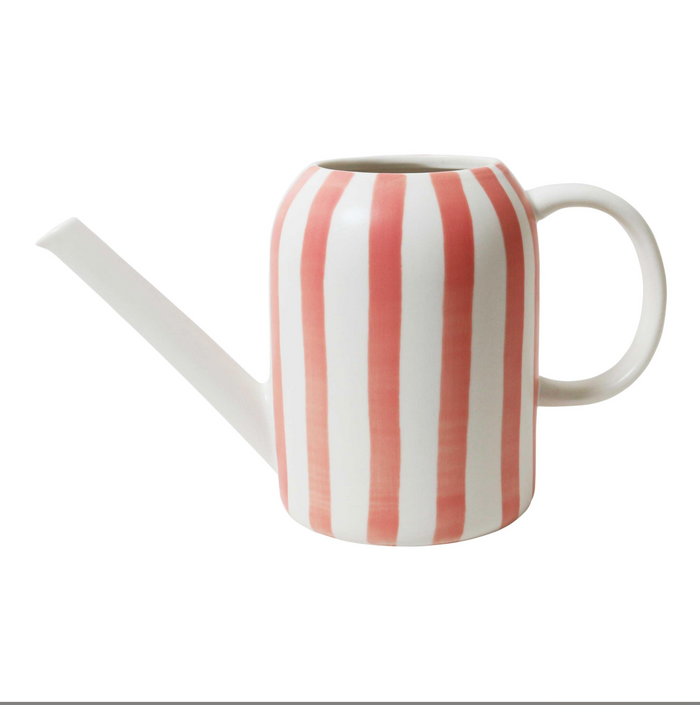 WATERING CAN - CORAL STRIPE