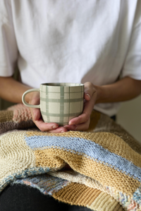 Cat's Pyjamas Mug - Duck Egg Check