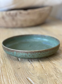 Wabisabi green high edge plate