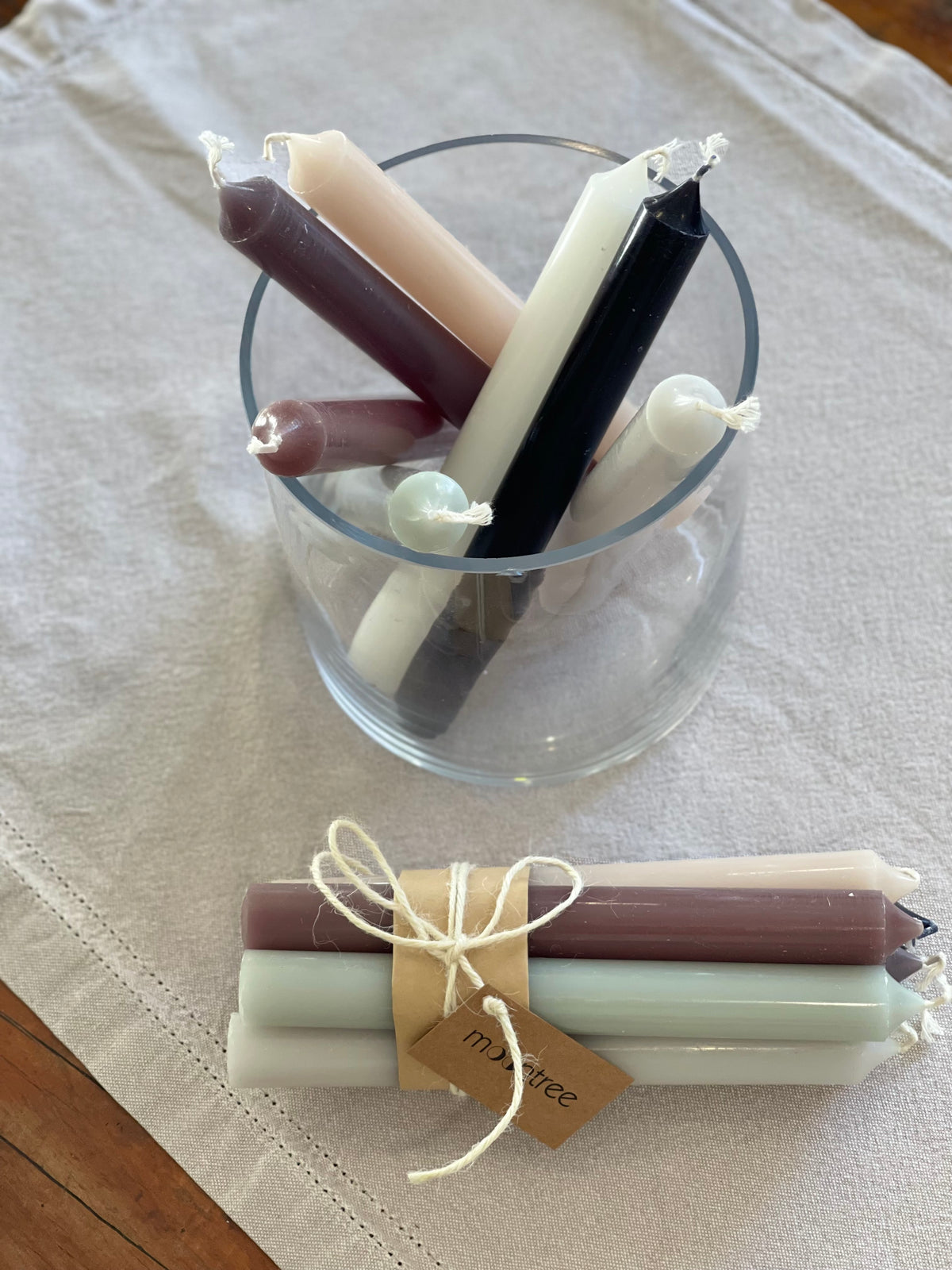 French Dinner Candles – Neutral Palette (Bundle of 7)
