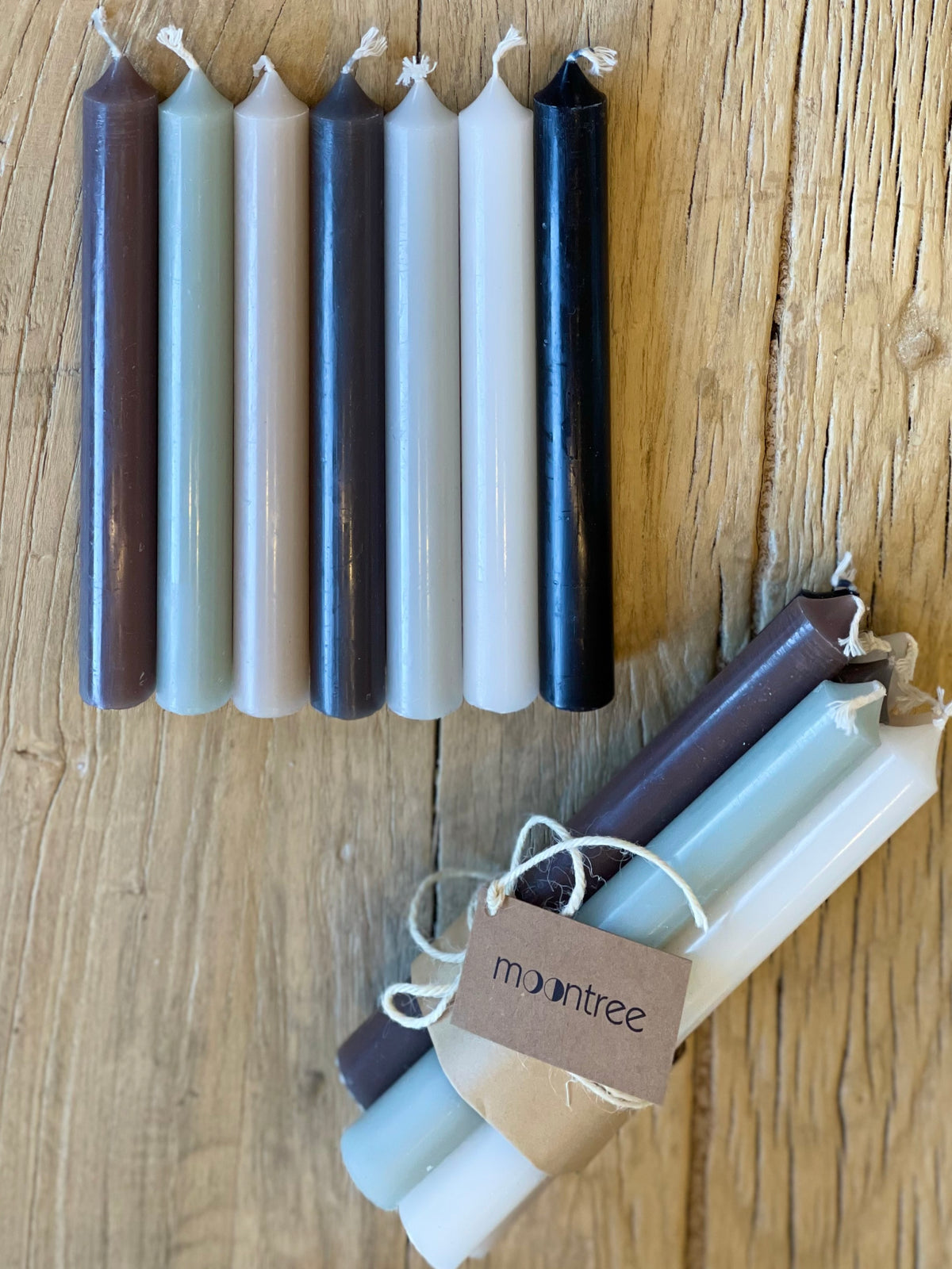French Dinner Candles – Neutral Palette (Bundle of 7)