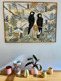 Black Cockatoos in the Banksia - Late Summer