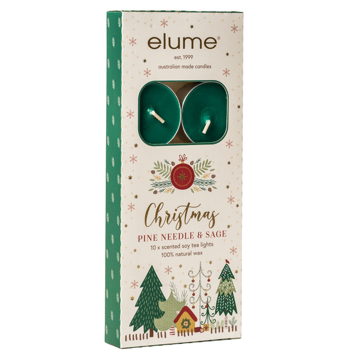 Christmas Pine Needle & Sage Scented Tealights