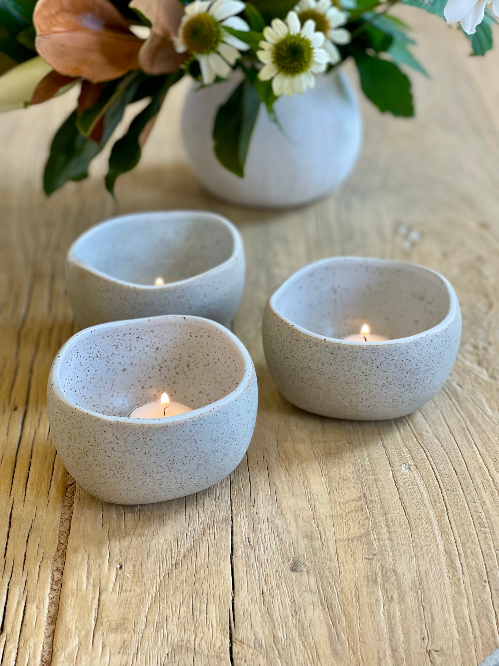 Stone tea light holders deals