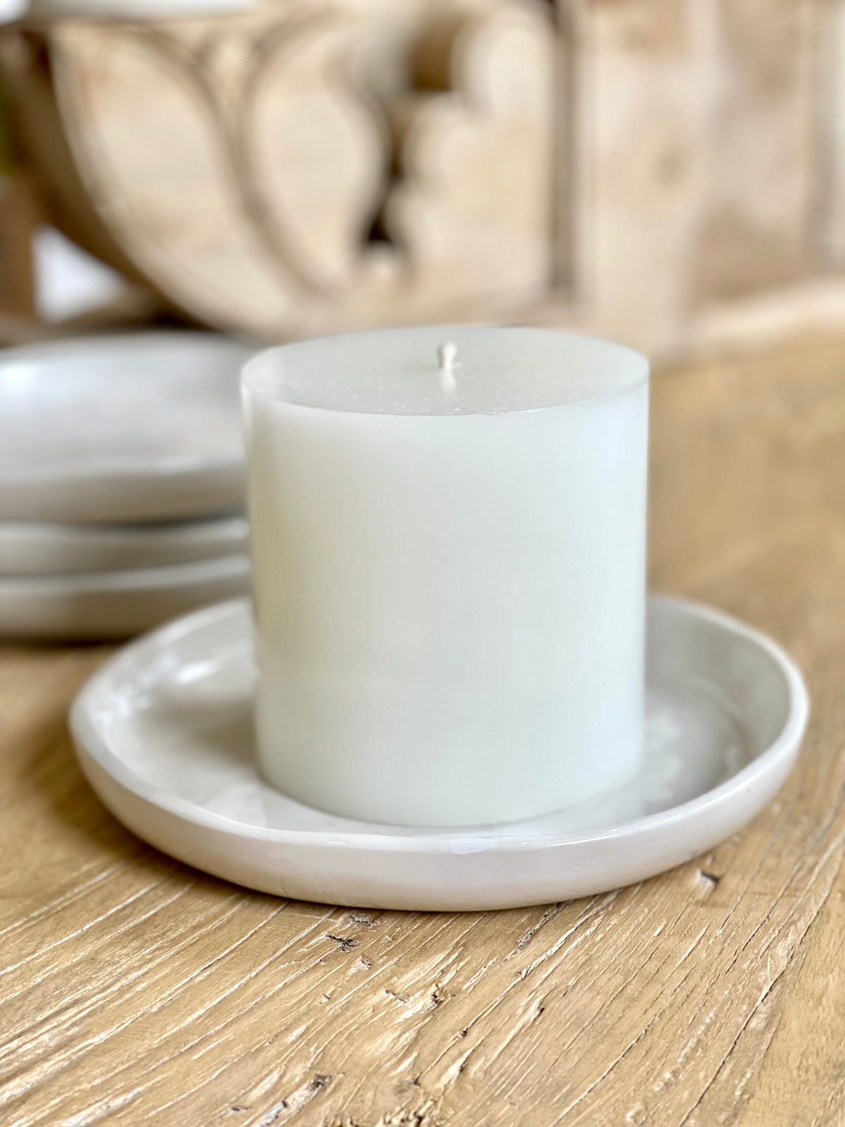 Franco Ceramic Candle Plate - Large