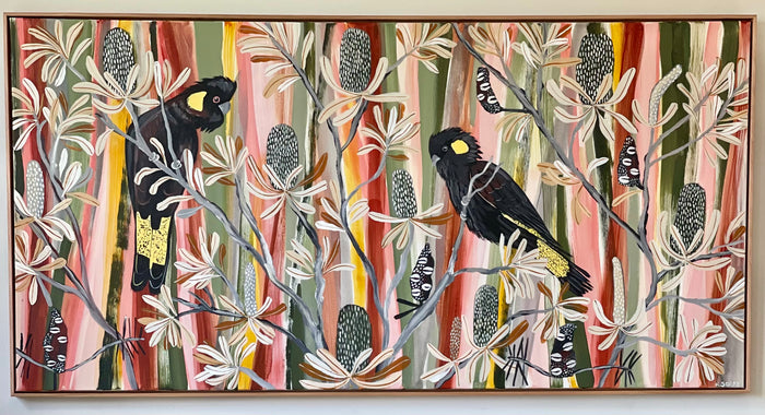 Desert Banksia and Black Cockatoos
