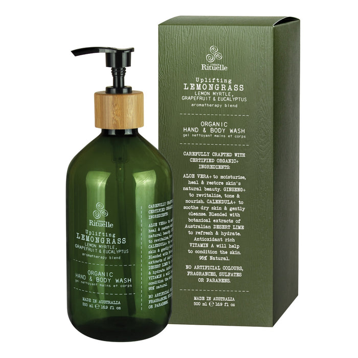 Lemongrass, Lemon Myrtle, Grapefruit & Eucalyptus Organic Hand & Body Wash