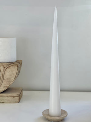 Cone Candle and Marble Holder