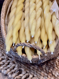 Twisted Beeswax Taper