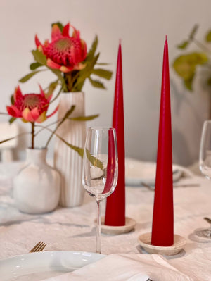 Cone Candle and Marble Holder