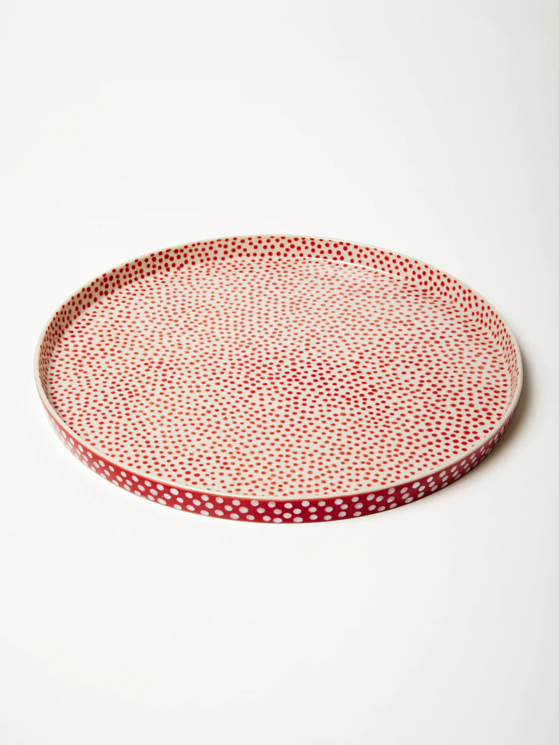 Chino Red Spot Round Platter