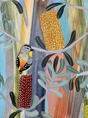 Pardalotes in the Banksia #3