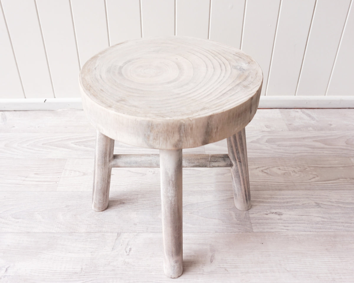 Mele Stool - Whitewash