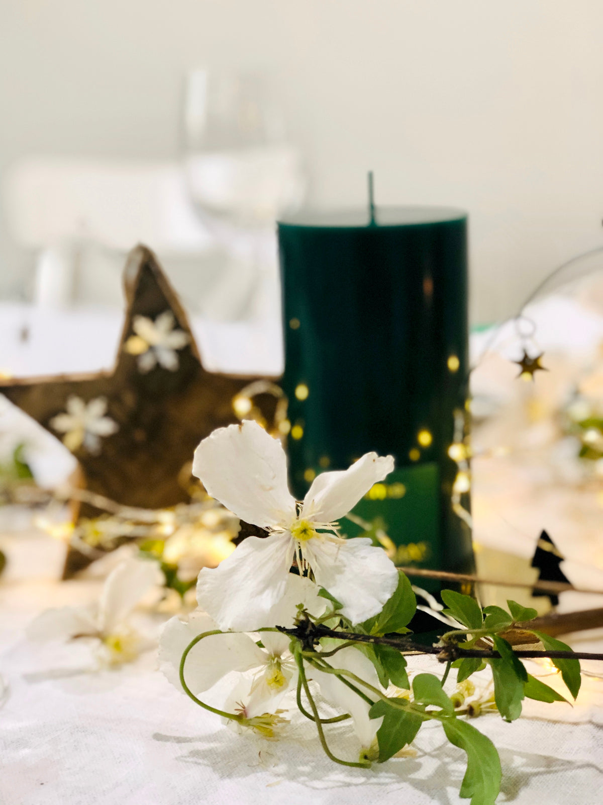 Christmas Pine Needle and Sage Pillars