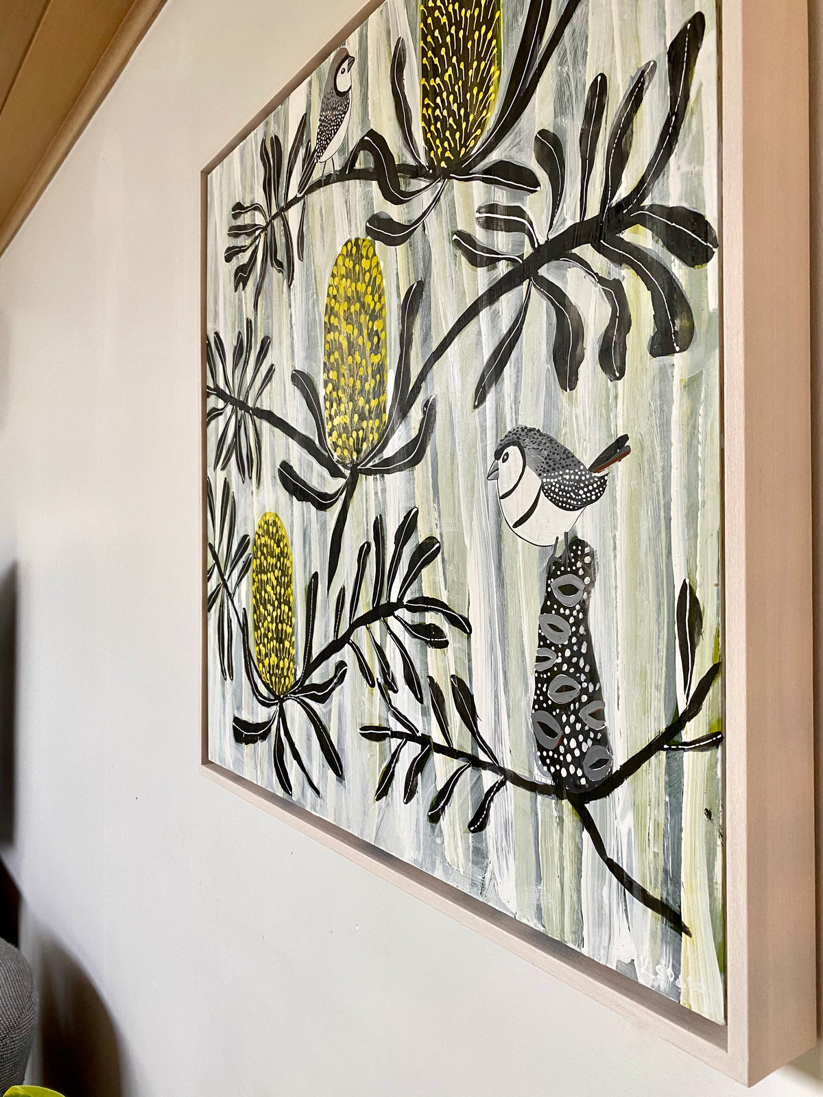 Finches in the Banksia