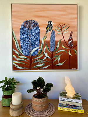 Blue Banksia green &  Honeyeater