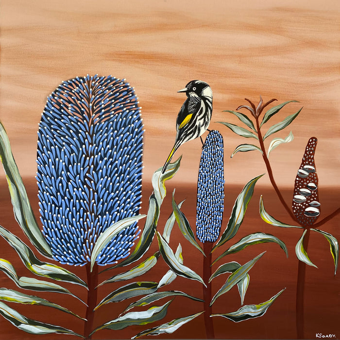 Blue Banksia green &  Honeyeater